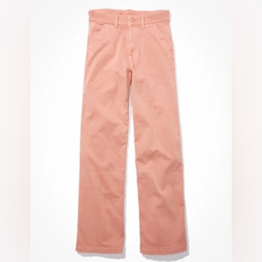 American Eagle AE Stretch Twill Super High-Waisted Baggy Wide-Leg Pants Size 8